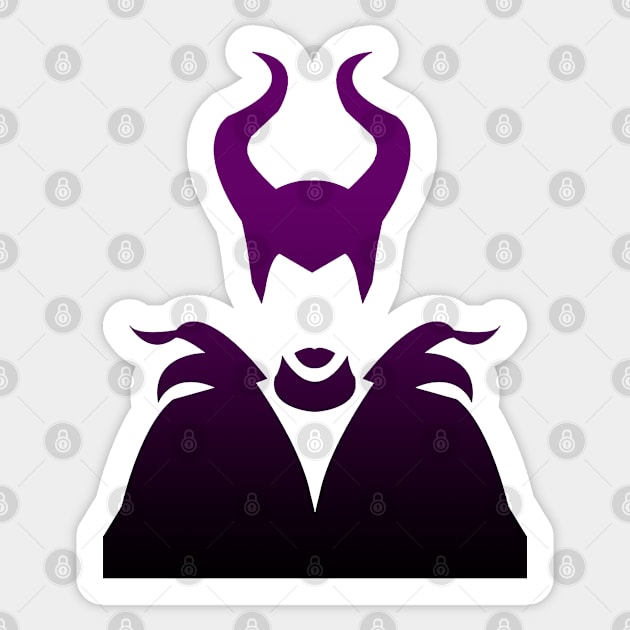 Maleficent Ombre / Purple and Black Sticker by ijsw